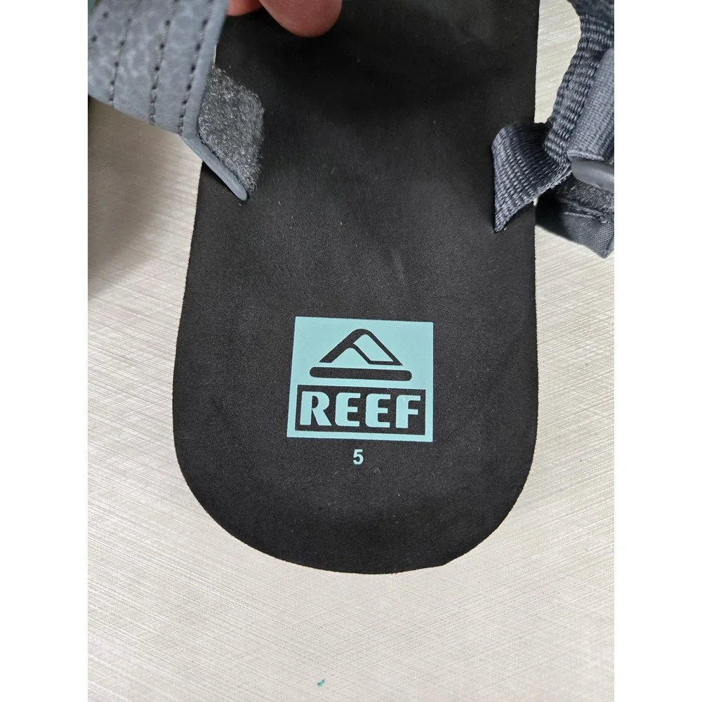 Reef Kids Ahi Convertible Sandals Charcoal Black Blue Size 5 EUR 36 Sporty